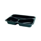 ASSIETTE MENU PP THERMOF. NOIR 227X178X50MM - 3 COMP. - 530/325/235ML (1X216) photo du produit