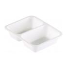 ASSIETTE MENU PP THERMOF. BLANC 227X178X50MM - 2 COMP. - 645/540ML (1X216) photo du produit