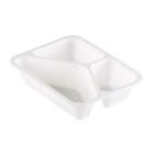 ASSIETTE MENU PP THERMOF. BLANC 227X178X50MM - 3 COMP. - 530/325/235ML (1X216) photo du produit