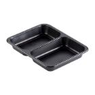 ASSIETTE MENU PP THERMOF. NOIR 227X178X32MM - 2 COMP. - 440/370ML (1X216) photo du produit