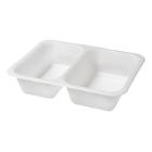 ASSIETTE MENU BIOPLASTICANC 227X178X50MM - 2 COMP. - 645/540ML (1X216) photo du produit