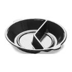 ASSIETTE PEARL PP NOIR 2 COMP 250X42MM 750/490ML (1X300) photo du produit