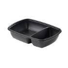 RAVIER FASTPAC PP NOIR RECT. 2 COMP. 233X170X50MM-600/300ML (4X75) photo du produit