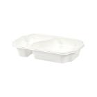 RAVIER TAKE AWAY PP BLANC 250X159X45MM - 2 COMP. - 700/400ML (1X246) photo du produit