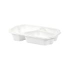 RAVIER TAKE AWAY PP BLANC 250X159X48MM - 3 COMP. - 550/350/200ML (1X246) photo du produit