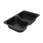 RAVIER 1/4GN PP NOIR 265X162X43MM - 2 COMP. - 630/490ML (1X225) photo du produit
