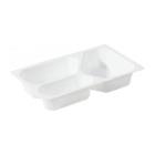 RAVIER 1/4GN PP BLANC 265X161X45MM - 3 COMP. - 490/370/200ML (1X225) photo du produit