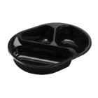 RAVIER MENU PLUSPACK CPET NOIR OVALE 238X176X45MM -3 COMP. 210/295/450ML (1x240) photo du produit
