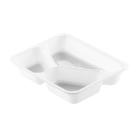 ASSIETTE MENU RCPET BLANC 225X175X43MM - 3 COMP. - 525/275/205ML (1X300) photo du produit