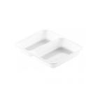 ASSIETTE MENU CPET BLANC 2225X175X35MM - 2 COMP. - 515/370ML (1X250) photo du produit