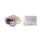 BOITE PATISSERIE PATIPACK RPET TRSP + COUVERCLE A CHARNIERE 130X120X50MM (1X405) photo du produit