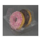 BOITE PATISSERIE PATIPACK RPET TRSP + COUVERCLE A CHARNIERE 130X120X70MM (1X405) photo du produit