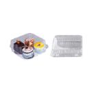 BOITE PATISSERIE PATIPACK RPET TRSP + COUVERCLE A CHARNIERE 130X120X90MM (1X405) photo du produit
