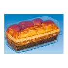 BOITE PATISSERIE PATIPACK RPET TRSP + COUVERCLE A CHARNIERE 204X120X65MM (1X420) photo du produit