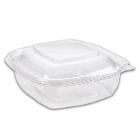 RAVIER SQUARE PACK RPET TRSP. + COUV. A CHARNIERE 130X127X40MM-250ML (6X100) photo du produit