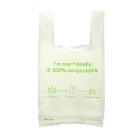 SHOPPER MATERBI OK HOME COMPOST BLANC/IMPRESSION VERT 27+16X49CM-19mu (10X50) photo du produit