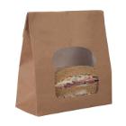 SAC SANDWICH FOND BLOC BRUN AVEC FENÊTRE 155X72X220MM (250) photo du produit