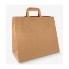 SHOPPER RECYCLED KRAFT 70G BRUN 32+16X27CM (250) photo du produit