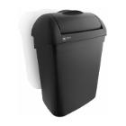 POUBELLE HYGIENIQUE 8L BLACK SATINO NOIR MAT 26.5X18.5X36.5CM (1) photo du produit