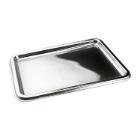 PLATEAU RECTANGULAIRE RPET ARGENTE 35X24CM (10X5) photo du produit