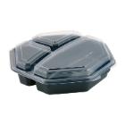 OCTAVIEW MICROWARMABLE PS NOIR 230X230X60MM - 3 COMP. - 220/220/650ML (1X160) photo du produit