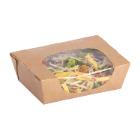 TUCK PUSH MEDIUM SALADBOX ZEST KRAFT+FENÊTRE 160/140X120/100X50MM 825ML (250) photo du produit