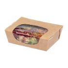 TUCK PUSH MEDIUM SALADBOX KRAFT/PE + FEN.PET 160/140X120/100X50MM 825ML (1X250) photo du produit