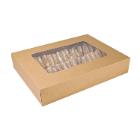 CATERING BOX LARGE SLEEVE KARTON BRUIN MET VENSTER PLA 461X348X83MM (50) artikelfoto
