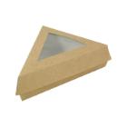 TRIANGLE A TARTE/PIZZA CARTON BRUN FENETRE PET 170X170X45MM (4X75) photo du produit