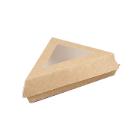 TRIANGLE A TARTE/PIZZA CARTON BRUN FENETRE PET 170X170X45MM (4X75) photo du produit