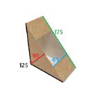 TRIANGLE A SANDWICH CARTON AVEC FENETRE PET 175X65X90MM (10X50) photo du produit