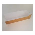 OPEN ENDED PANINI SLEEVE CARTON KRAFT BRUN/BLANC 230X70X50MM (1X500) photo du produit