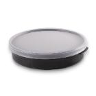 FOOD CONTAINER REUSE PP ROND NOIR+COUV VERIVE 3 COMP D.210 H.48MM 1030 ML (1X32) photo du produit