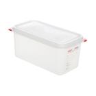 SET BOITE RAFRAICH. ARAVEN PP HERM. GN1/3 H.15CM + COUVERCLE COLOCLIP (3) photo du produit