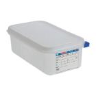 SET BOITE RAFRAICH. ARAVEN PP HERM. GN1/4 H.10CM 2.8L + COUVERCLE COLOCLIP (6) photo du produit