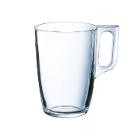 TASSE EN VERRE AVEC ANSE ARCOROC VOLUTO D.75 H.110MM 320ML (1X6) photo du produit