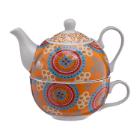 THEIERE (38CL) + TASSE (30CL) PORCELAINE DECO D.110 H.140MM (1) photo du produit