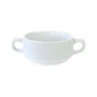 TASSE A SOUPE AVEC ANSE EVERYDAY PORCELAINE BLANCHE EMPILABLE D.10 H.5CM (1X6) photo du produit