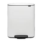 POUBELLE A PEDALE BO 60L BLANC AVEC SEAU INTER.LASTIC 54.1X36.3X65.2CM (1) photo du produit
