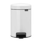 POUBELLE A PEDALE NEWICON BRAB. 3L BLANC-SEAU INT.PLAST. D.16.8X26.4CM (1) photo du produit