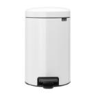 POUBELLE A PEDALE NEWICON BRABANTIA 12L BLANC AVEC SEAU METAL D25.1X40.1CM (1) photo du produit