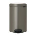 POUBELLE A PEDALE NEWICON BRAB. 20L PLATINIUM- SEAU INT.PLAST. D29X46.7CM (1) photo du produit