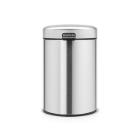 AFVALBAK 3L WANDMODEL NEWICON BRABANTIA MATT STEEL D.17X26CM (1) artikelfoto