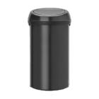 POUBELLE TOUCH BIN 60L BRABANTIA NOIR MAT-COUVERCLE MATT BLACK (1) photo du produit