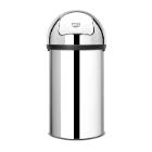 POUBELLE PUSH BIN 60L BRABANTIA BRILLIANT STEEL D.40X81CM (1) photo du produit