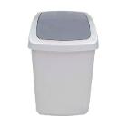 AFVALBAK CLICK.IT 10L CURVER ZILVER/ANTRACIET 24.6X19.8X37.7CM (1) artikelfoto