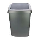 POUBELLE CLICK.IT 25L CURVER ARGENTANTHRACITE 35X28X51CM (1) photo du produit