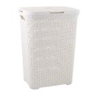 COFFRE A LINGE STYLE 60L CURVER VINTAGE BLANC 44.8X34.1X61.5CM (1) photo du produit