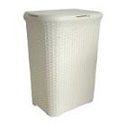 COFFRE A LINGE STYLE 40L CURVER VINTAGE BLANC 44.7X26.5X61.5CM (1) photo du produit