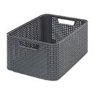 CORBEILLE STYLE L CURVER ANTHRACITE 43.6X32.6X23CM (3) photo du produit